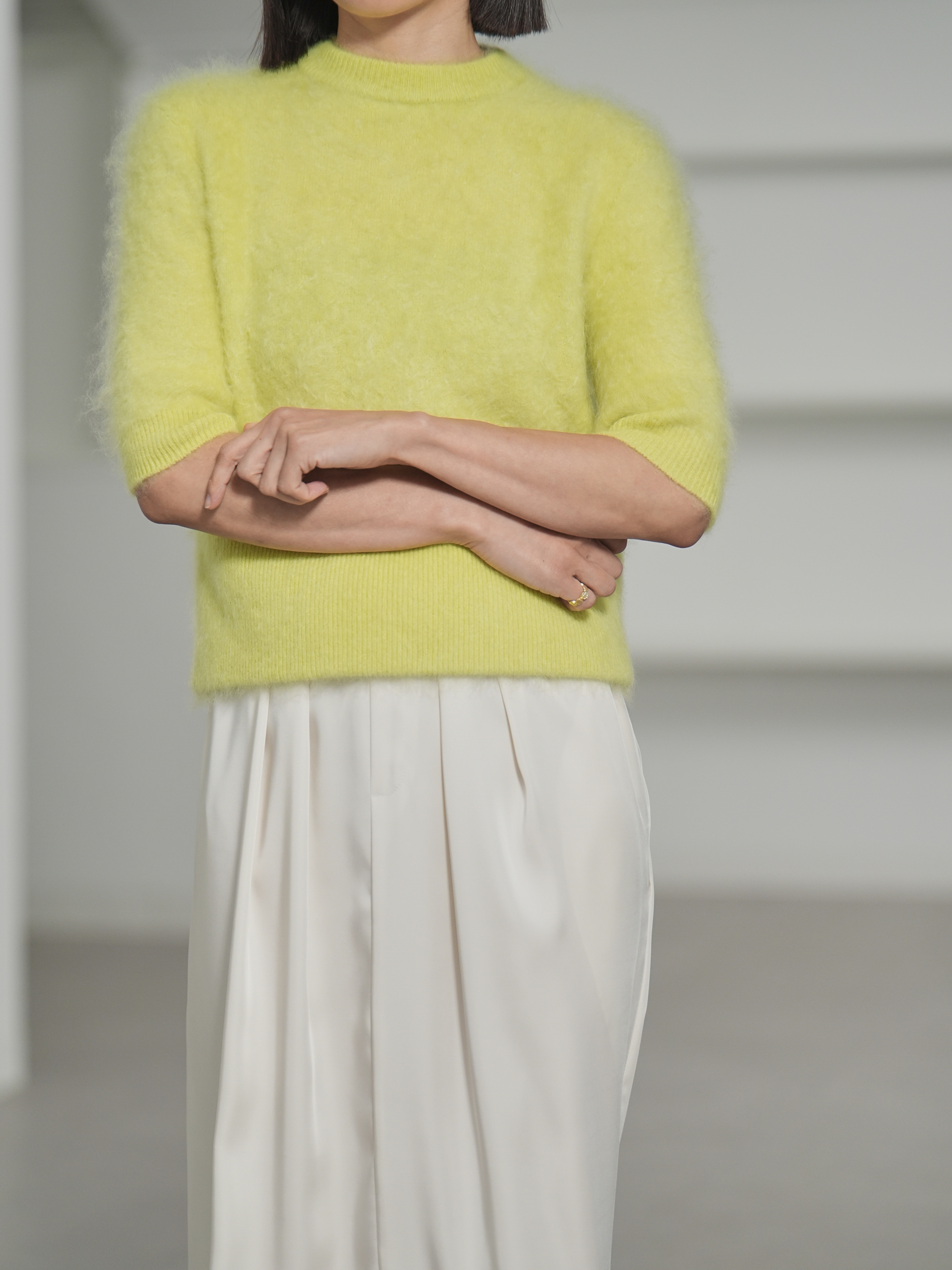 Darcy Fur Cashmere Yellowの画像