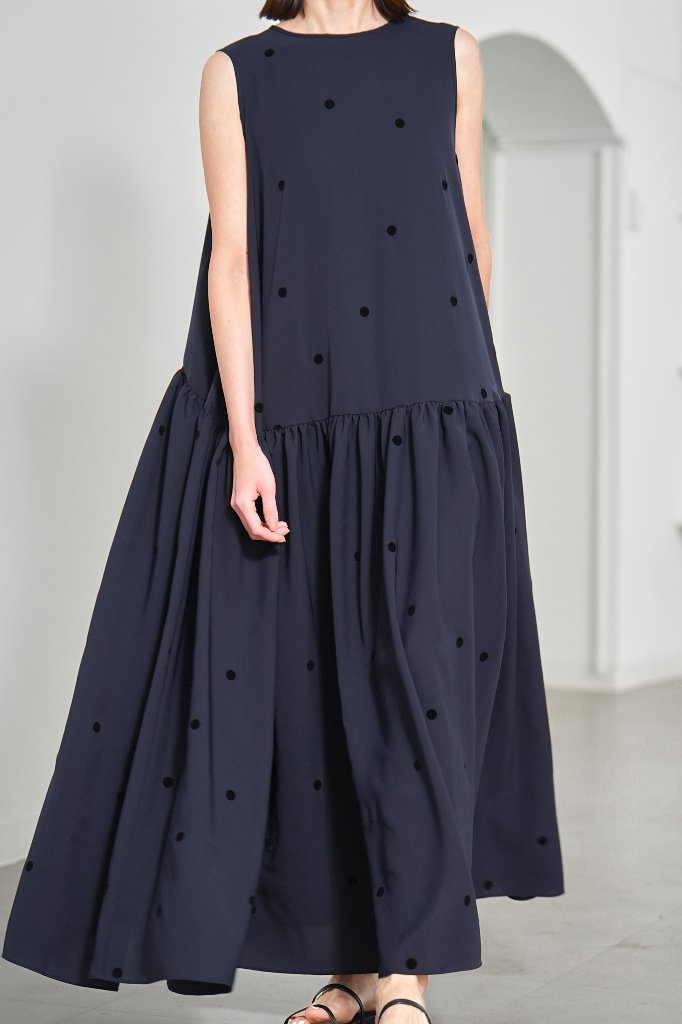 【5月末-6月中旬デリバリー予定】Nadia Dot Navy/Blackの画像