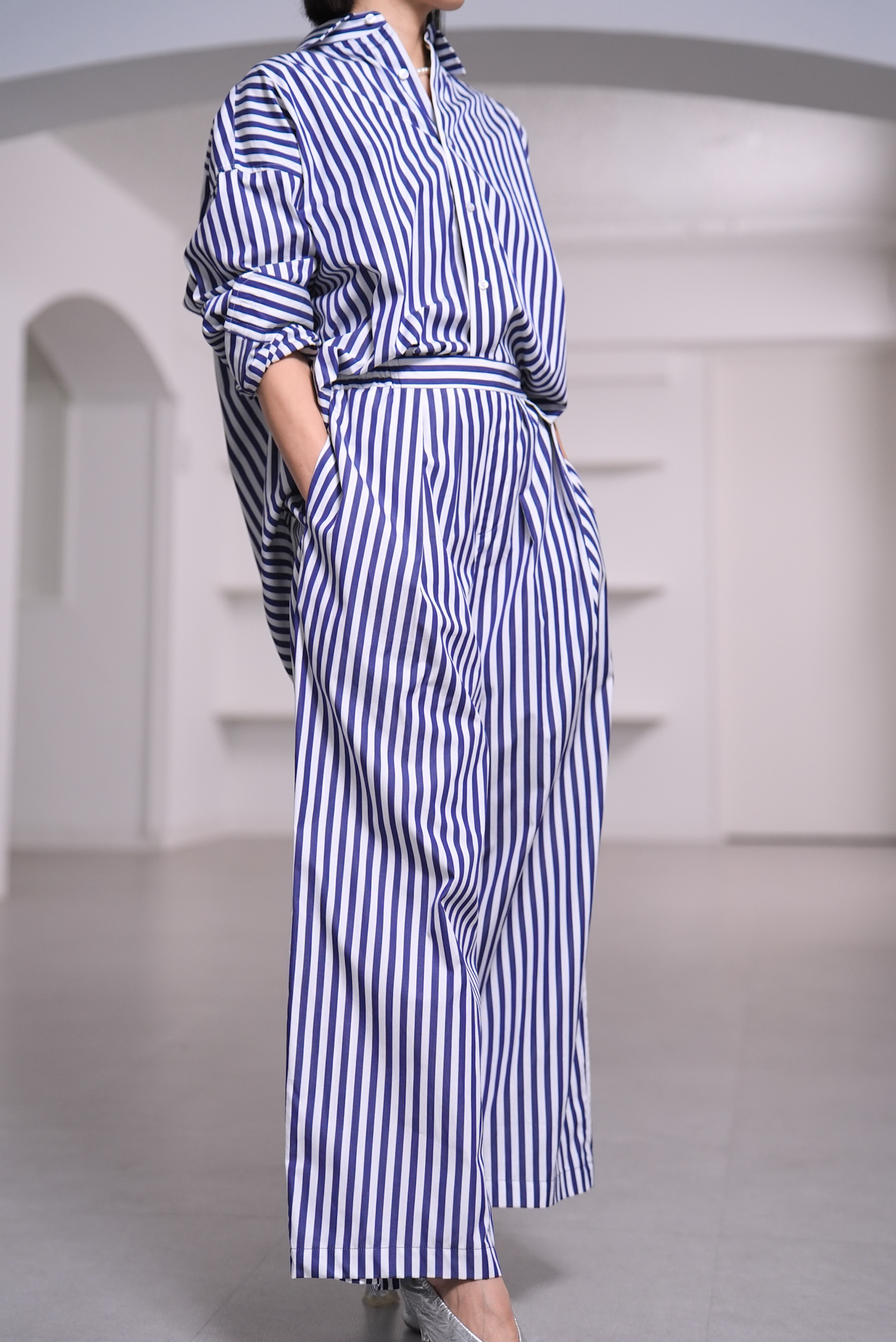 Rowan Stripe White/Navyの画像