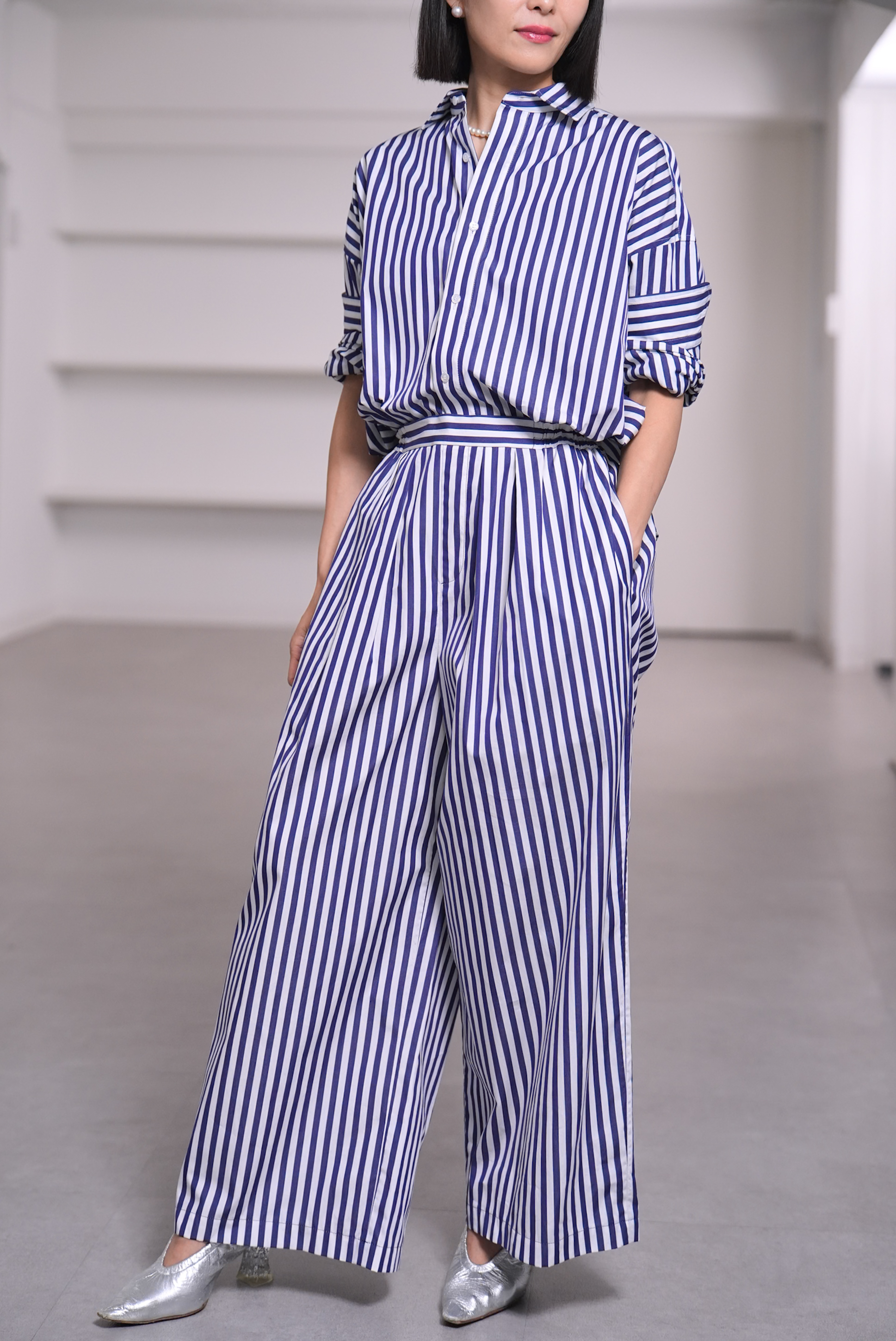 Rowan Stripe White/Navyの画像