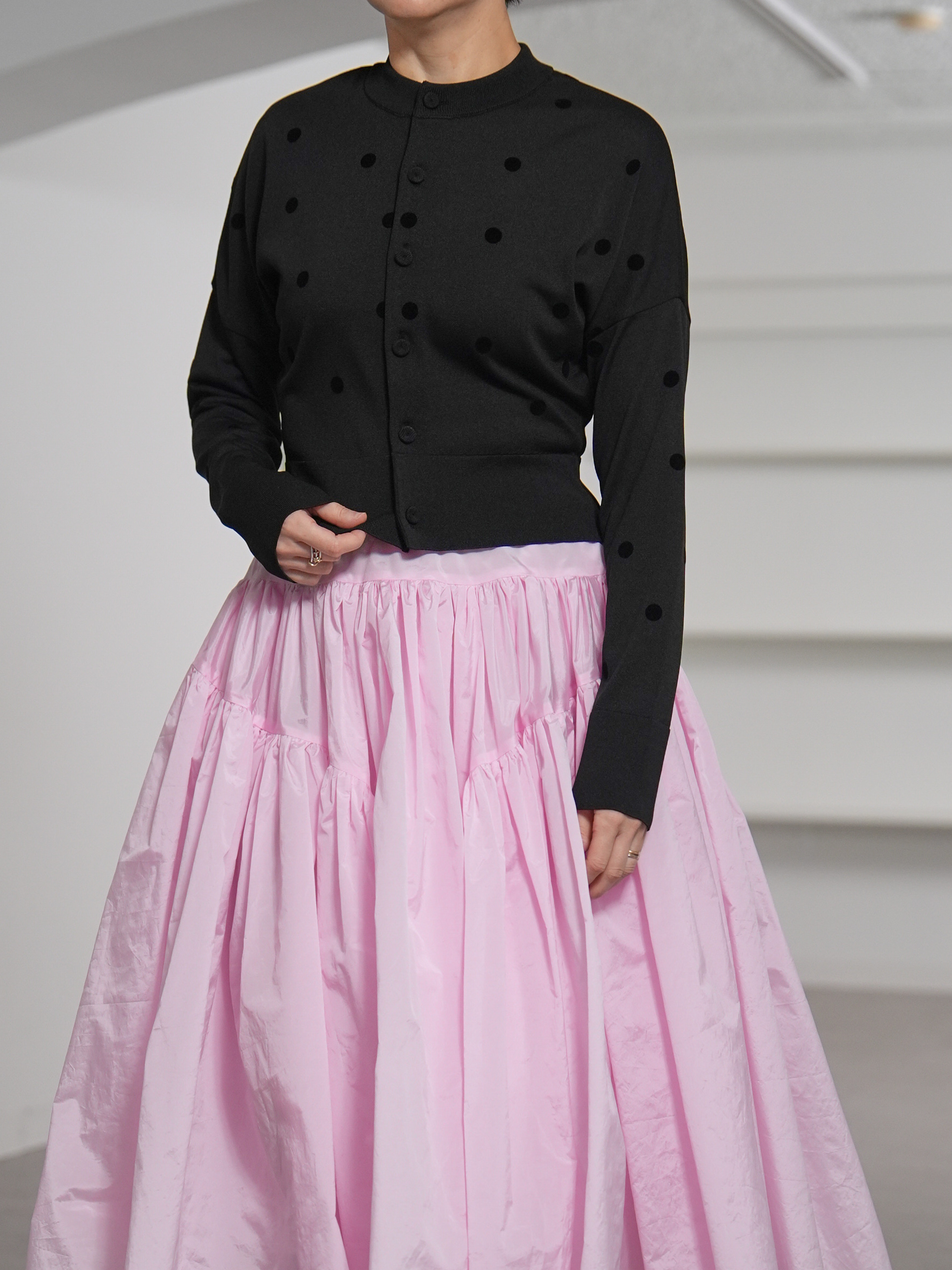 Demi Sheer Dot Black/Blackの画像