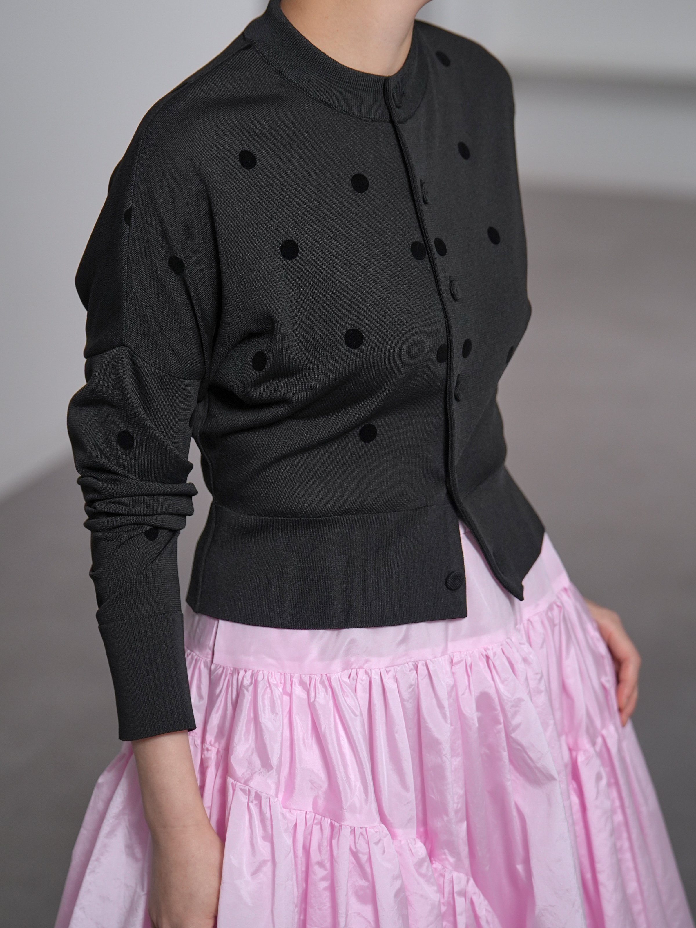 Demi Sheer Dot Black/Blackの画像