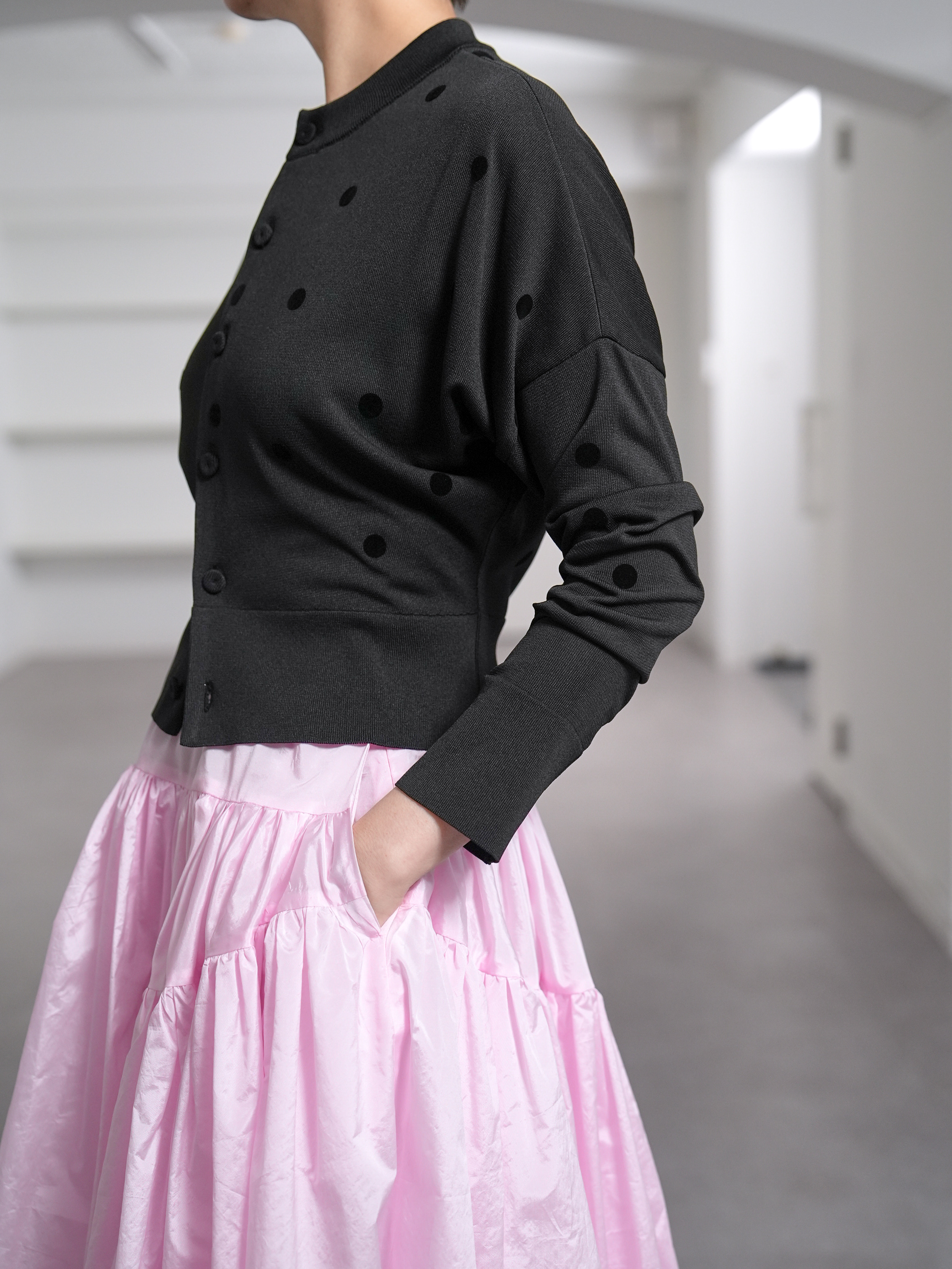 Demi Sheer Dot Black/Blackの画像