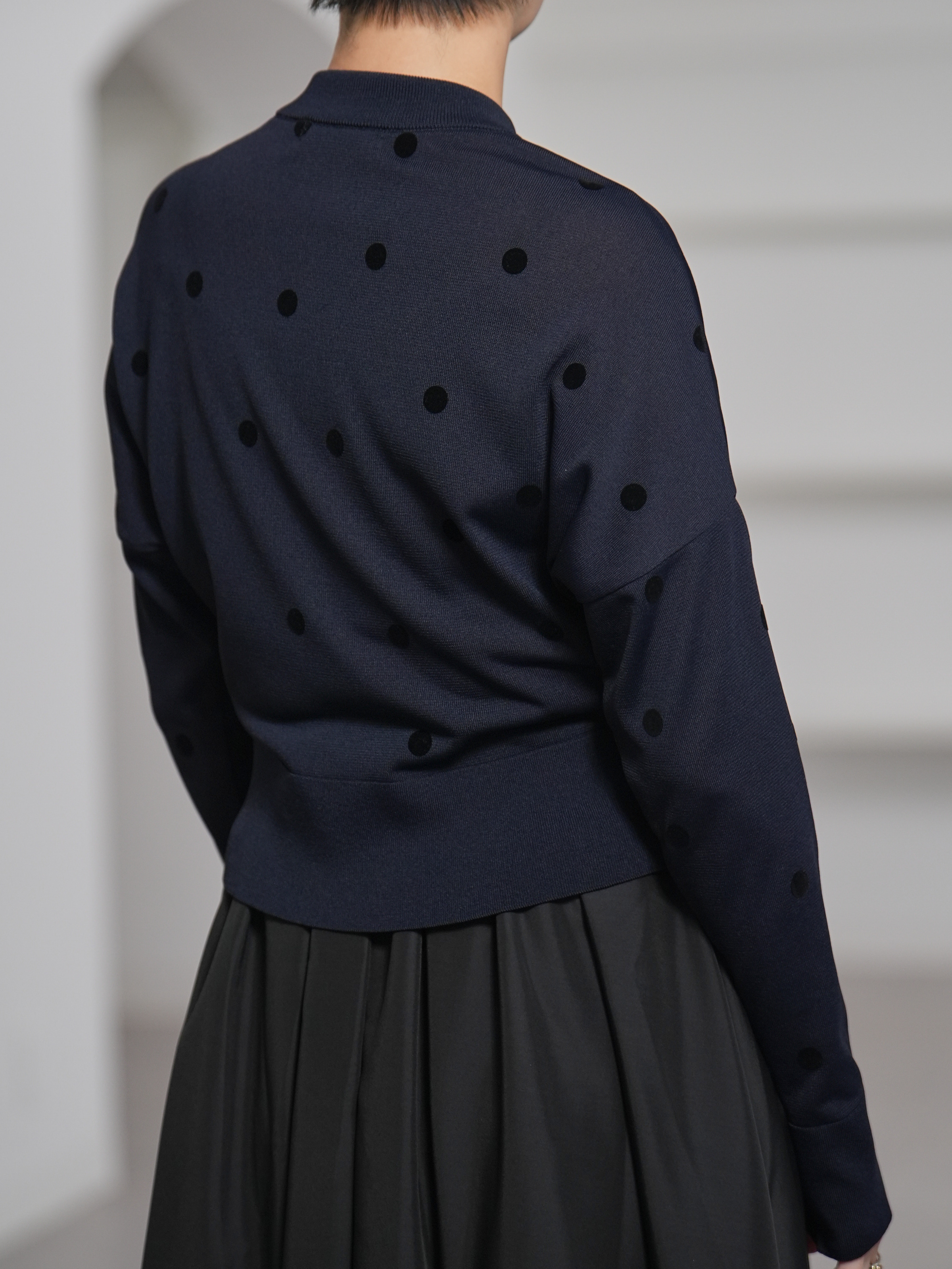 Demi Sheer Dot Navy/Blackの画像