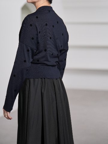 Demi Sheer Dot Navy/Blackの画像