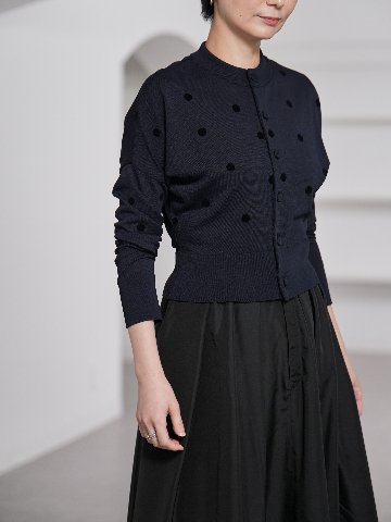 Demi Sheer Dot Navy/Blackの画像