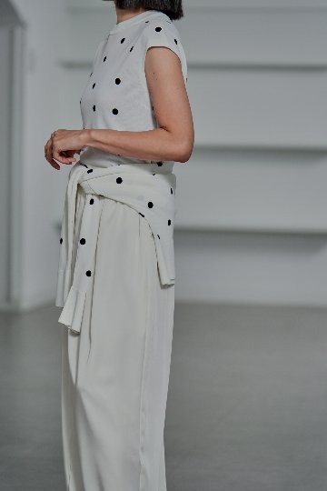 Inez Sheer Dot OffWhite/Black | SHE Tokyo online shop