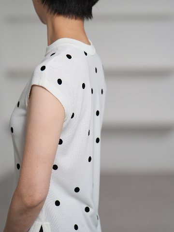 Inez Sheer Dot OffWhite/Black | SHE Tokyo online shop