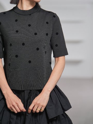 Darcy Sheer Dot Black/Blackの画像