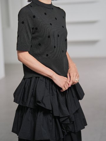 Darcy Sheer Dot Black/Blackの画像