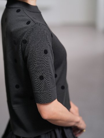 Darcy Sheer Dot Black/Blackの画像