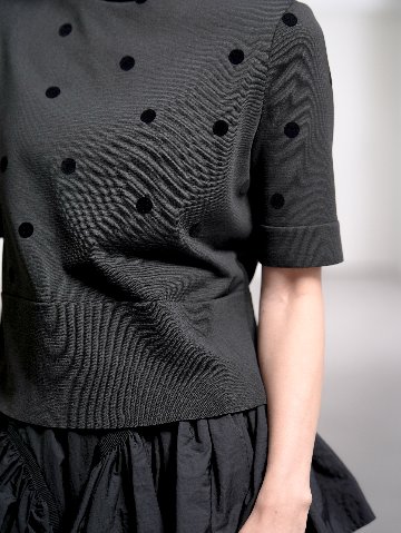 Darcy Sheer Dot Black/Blackの画像