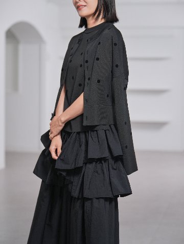 Darcy Sheer Dot Black/Blackの画像