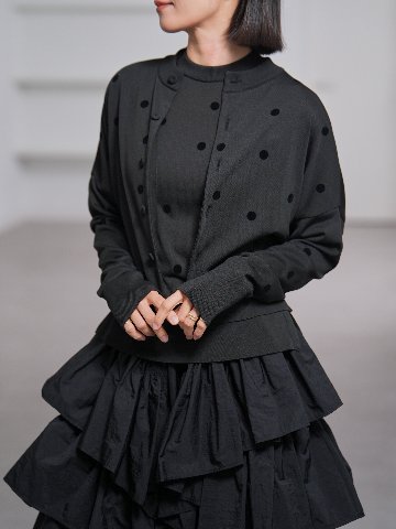 Darcy Sheer Dot Black/Blackの画像
