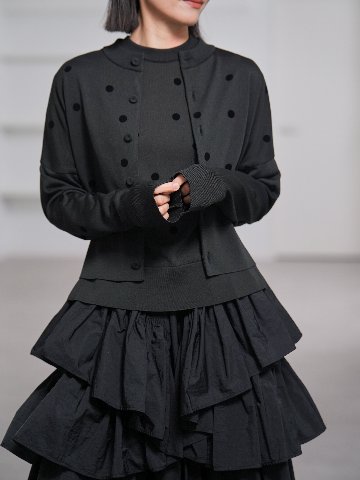 Darcy Sheer Dot Black/Blackの画像