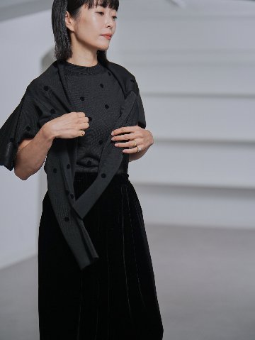 Darcy Sheer Dot Black/Blackの画像