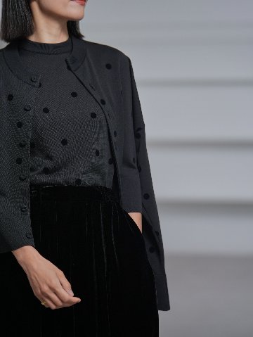Darcy Sheer Dot Black/Blackの画像