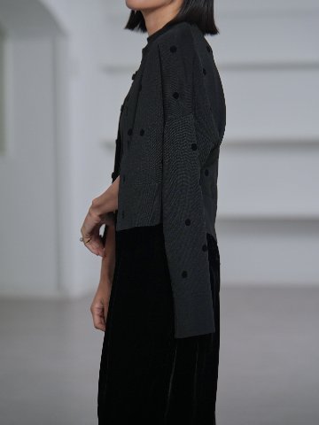 Darcy Sheer Dot Black/Blackの画像
