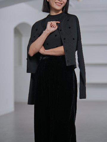 Darcy Sheer Dot Black/Blackの画像