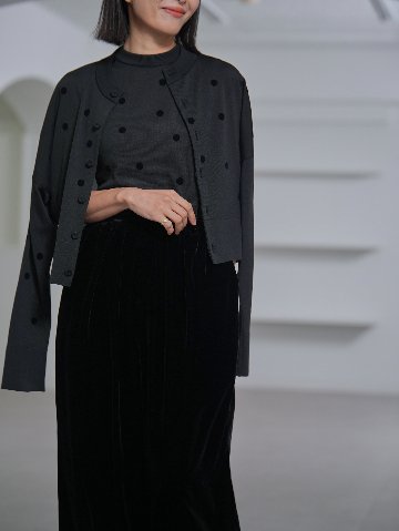 Darcy Sheer Dot Black/Blackの画像