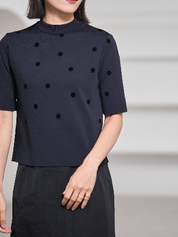 Darcy Sheer Dot Navy/Blackの画像