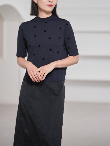 Darcy Sheer Dot Navy/Blackの画像