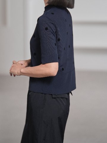 Darcy Sheer Dot Navy/Blackの画像