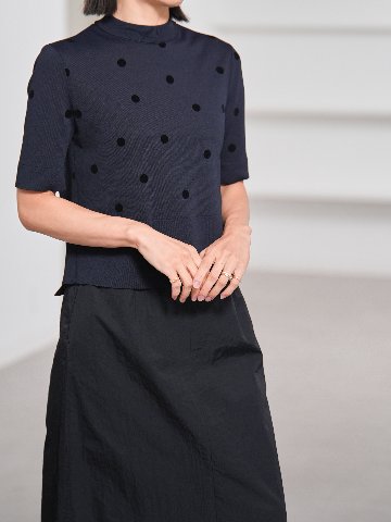 Darcy Sheer Dot Navy/Blackの画像