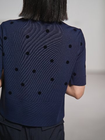 Darcy Sheer Dot Navy/Blackの画像