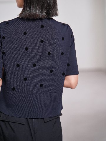 Darcy Sheer Dot Navy/Blackの画像