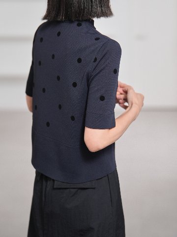 Darcy Sheer Dot Navy/Blackの画像