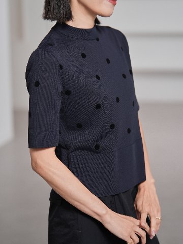 Darcy Sheer Dot Navy/Blackの画像