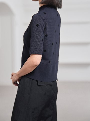 Darcy Sheer Dot Navy/Blackの画像