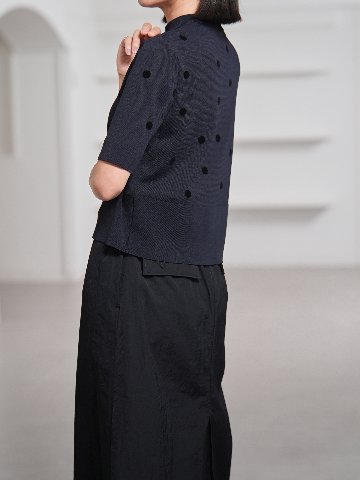 Darcy Sheer Dot Navy/Blackの画像