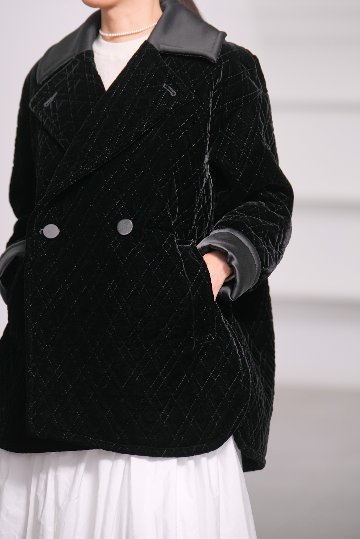 【12月中旬デリバリー予定】Seth Velvet Quilt Blackの画像