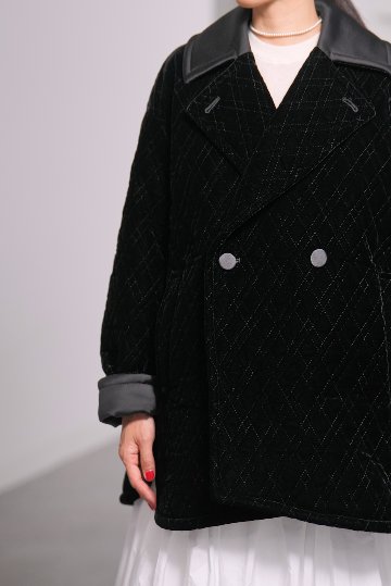 【12月中旬デリバリー予定】Seth Velvet Quilt Blackの画像