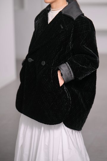 【12月中旬デリバリー予定】Seth Velvet Quilt Blackの画像