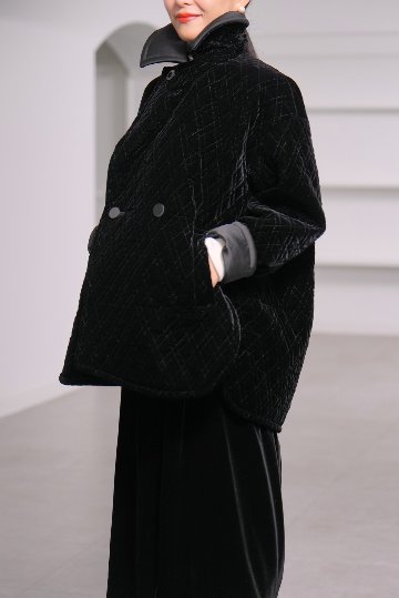 【12月中旬デリバリー予定】Seth Velvet Quilt Blackの画像