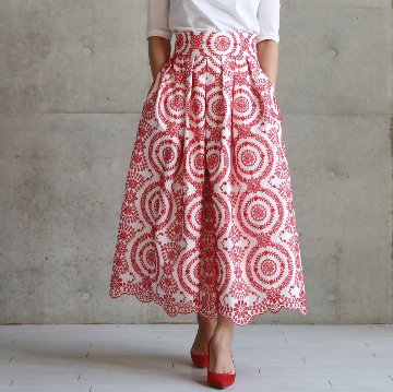 Anna embroidery Red画像