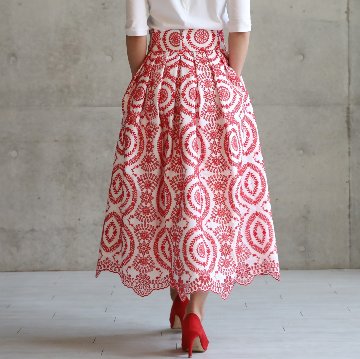 Anna embroidery Red画像