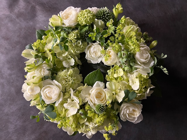 ドーナツ型アレンジメントの画像