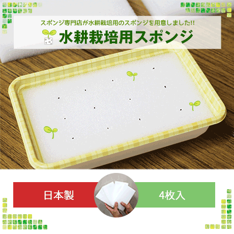 水耕栽培用スポンジ　4枚セットの画像
