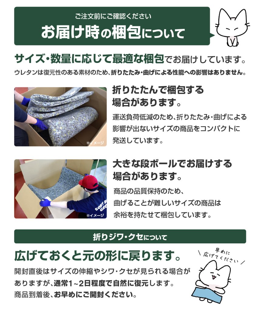 やわらかいウレタンスポンジ-希望サイズ販売-の画像