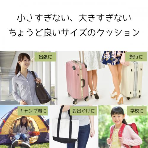 【チョイクッション】持ち運びできるコンパクトクッションです。の画像