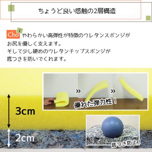 【チョイクッション】持ち運びできるコンパクトクッションです。の画像
