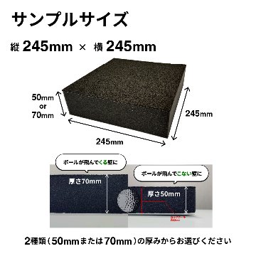 【サンプル2種セット】ゴルフシミュレーター壁面用防球クッションの画像