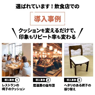 【飲食店・業務用】座面交換用スポンジ -低反発タイプ- 8枚セットの画像