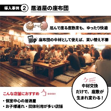 【飲食店・業務用】座面交換用スポンジ -低反発タイプ- 8枚セットの画像