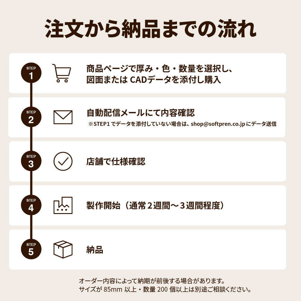 【オーダーメイド】スウェード貼りアクセサリー用スポンジの画像