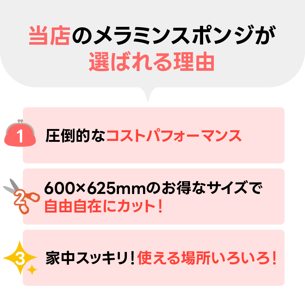 お掃除用メラミンスポンジ【厚み20mm 600 x 625 4枚セット】の画像